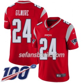 New England Patriots Tröjor Stephon Gilmore 24 Nike Röd I 100th - Herr